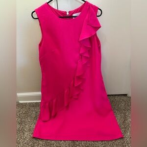Nicole Miller Pink Ruffle Mini Dress
